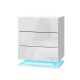 Artiss MORI White LED Bedside Table with 3 Drawers - Customisable Colours & Modern Design for Stylish Bedrooms Artiss MORI White LED Bedside Table with 3 Drawers - Customisable Colours & Modern Design for Stylish Bedrooms
