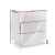 Artiss MORI White LED Bedside Table with 3 Drawers - Customisable Colours & Modern Design for Stylish Bedrooms