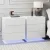 Artiss 2x LED Bedside Tables - 3 Drawers, 16 Colours, High-Gloss UV Finish, Modern White Design, 53x35x60cm,