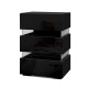 Artiss LUMI Black LED Bedside Table - Modern 3-Drawer Design with Customisable Lighting and Ample Storage Artiss LUMI Black LED Bedside Table - Modern 3-Drawer Design with Customisable Lighting and Ample Storage