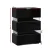 Artiss LUMI Black LED Bedside Table - Modern 3-Drawer Design with Customisable Lighting and Ample Storage