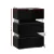 Artiss LUMI Black LED Bedside Tables 2x - 3 Drawers, 16 Colours, Particle Board & Acrylic Glass, 45x35x67cm,