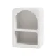 Artiss ARCHED White Bedside Table - Stylish Arched Design, E1 MDF, Textured Finish, 2 Shelves, 40x31x55cm, Easy Assembly