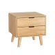 Artiss Bedside Table 2 Drawers, Pine Wood, 50x40x50cm, Scandinavian Design, Anti-Slip, Ample Storage, Easy Assembly