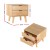 Artiss Bedside Table 2 Drawers, Pine Wood, 50x40x50cm, Scandinavian Design, Anti-Slip, Ample Storage, Easy Assembly