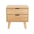 Artiss Bedside Table 2 Drawers, Pine Wood, 50x40x50cm, Scandinavian Design, Anti-Slip, Ample Storage, Easy Assembly