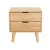Artiss Bedside Table 2 Drawers, Pine Wood, 50x40x50cm, Scandinavian Design, Anti-Slip, Ample Storage, Easy Assembly
