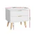 Artiss Bedside Table with 2 Drawers, White, Pine Legs, 50x40x50cm - Durable, Stylish, Easy Assembly, 1-Year Warranty