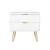 Artiss Bedside Table with 2 Drawers, White, Pine Legs, 50x40x50cm - Durable, Stylish, Easy Assembly, 1-Year Warranty