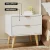 Artiss Bedside Table with 2 Drawers, White, Pine Legs, 50x40x50cm - Durable, Stylish, Easy Assembly, 1-Year Warranty