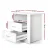 Artiss TARA White Bedside Table - 2 Drawers & Shelf, Modern Design, Ample Storage, Easy Assembly, Anti-Scratch Finish