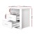 Artiss 2 x Bedside Table with 2 Drawers and Shelf, White, 15mm Particle Board, 51.5x39.5x54cm, Modern Artiss 2 x Bedside Table with 2 Drawers and Shelf, White, 15mm Particle Board, 51.5x39.5x54cm, Modern