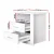 Artiss 2 x Bedside Table with 2 Drawers and Shelf, White, 15mm Particle Board, 51.5x39.5x54cm, Modern