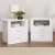Artiss 2 x Bedside Table with 2 Drawers and Shelf, White, 15mm Particle Board, 51.5x39.5x54cm, Modern