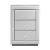 Artiss PRESIA Silver Mirrored Bedside Table, 3 Drawers, E1 MDF, Crystal Knobs, 40x40x58cm, Glamorous and Spacious Design