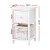 Artiss Claire Bedside Table Set of 2, 1 Drawer with Wicker Basket, Rustic White, Paulownia Wood, 25x30x45cm