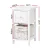 Artiss Claire Bedside Table Set of 2, 1 Drawer with Wicker Basket, Rustic White, Paulownia Wood, 25x30x45cm