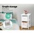 Artiss Claire Bedside Table Set of 2, 1 Drawer with Wicker Basket, Rustic White, Paulownia Wood, 25x30x45cm