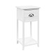 Artiss Thyme Vintage Bedside Table - White, 18mm Paulownia Wood, Smooth Drawer, No Assembly, Eco-Friendly Finish