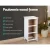 Artiss Bedside Table Bathroom Storage Cabinet 3 Drawers White, Solid Paulownia Wood, 30x30x64cm, Fully Assembled