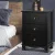 Artiss 2x Bedside Table 3 Drawers Vintage Black, Solid Paulownia Wood, 45x30x62.5cm, Fully Assembled, Retro