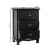 Artiss 2x Bedside Table 3 Drawers Vintage Black, Solid Paulownia Wood, 45x30x62.5cm, Fully Assembled, Retro