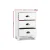 Artiss Vintage Bedside Table 3 Drawers - White, Paulownia Wood, 45x30x62.5cm, Metal Handles, No Assembly Needed