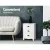 Artiss 2x Bedside Table 3 Drawers Vintage White, Solid Paulownia Wood, 45x30x62.5cm, No Assembly, Wall Mount
