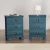 Artiss 2x Bedside Table 3 Drawers Vintage Blue, Solid Paulownia Wood, 45x30x62.5cm, Metal Handles, Pre-Asse