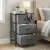 Artiss Grey 3-Drawer Storage Dresser – MDF Tabletop, Metal Frame, 47x30x73cm, Adjustable Feet, Easy Assembly