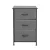 Artiss Grey 3-Drawer Storage Dresser – MDF Tabletop, Metal Frame, 47x30x73cm, Adjustable Feet, Easy Assembly