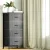 Artiss 4 Drawer Tallboy Chest of Drawers Storage Dresser, Grey, MDF Tabletop, Metal Frame, 47x30x94cm, Modern Style