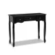 Artiss Console Table, Paulownia Wood & MDF, 91x40x80cm, Black - 3 Drawers, French Provincial Design, Vintage Charm
