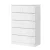 Artiss Chest of Drawers, 6-Drawer, High-Density Particle Board, White, 80x40x121cm, Contemporary Design, Durable Storage