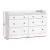 Artiss Chest of Drawers, Particle Board, 6-Drawer, White, 138x40x84cm - Durable, Contemporary Storage Solution
