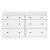 Artiss Chest of Drawers, Particle Board, 6-Drawer, White, 138x40x84cm - Durable, Contemporary Storage Solution