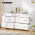 Artiss Chest of Drawers, Particle Board, 6-Drawer, White, 138x40x84cm - Durable, Contemporary Storage Solution