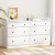 Artiss Chest of Drawers, Particle Board, 6-Drawer, White, 138x40x84cm - Durable, Contemporary Storage Solution