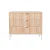 Artiss Chest of Drawers, Particle Board, Pine & White, 80x40x69cm, 3 Drawer Storage with Metal Legs & Handles