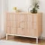Artiss Chest of Drawers, Particle Board, Pine & White, 80x40x69cm, 3 Drawer Storage with Metal Legs & Handles