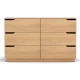 Artiss Pine 6-Drawer Dresser: 120x40x75cm, Smooth Runners, Anti-Tip Kit, Scratch-Resistant Finish, Easy Assembly