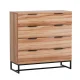 Artiss NOCHE 4 Chest of Drawers Tallboy Dresser, Rust Oak, High-Density Particle Board, 98x40x99cm, Bedroom Storage