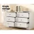 Artiss Chest of Drawers, Particle Board, 120cm, White, 6 Drawers, Contemporary Design, Durable Storage Solution