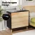 Artiss 3 Chest of Drawers Dresser Table Black & Pine, 80x40x80cm, Push-to-Open, Solid Wood Legs, High Capacity