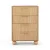 Artiss 4 Drawer Tallboy Dresser - Pine Finish, Fluted Front, 60x40x90cm, Scratch-Resistant, Easy Assembly, Anti-Tip Kit