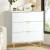 Artiss 3-Drawer Lowboy Cabinet, White, 80x45x85cm, Carved Design, Metal Handles, Smooth Runners, Easy Assembly