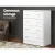 Artiss 4-Drawer Tallboy, Particle Board, White, 64x40x89cm - Contemporary Storage Chest with Smooth Metal Runners