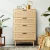Artiss BRIONY Rattan 4-Drawer Tallboy Pine - Stylish Bohemian Storage Solution with Solid Wood Legs, Easy Assembly