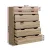 Artiss 6-Drawer Tallboy, E1 Particleboard, Oak Finish, 80x38x105.5cm, Scandinavian Design, Anti-Rust Runners