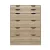 Artiss 6-Drawer Tallboy, E1 Particleboard, Oak Finish, 80x38x105.5cm, Scandinavian Design, Anti-Rust Runners